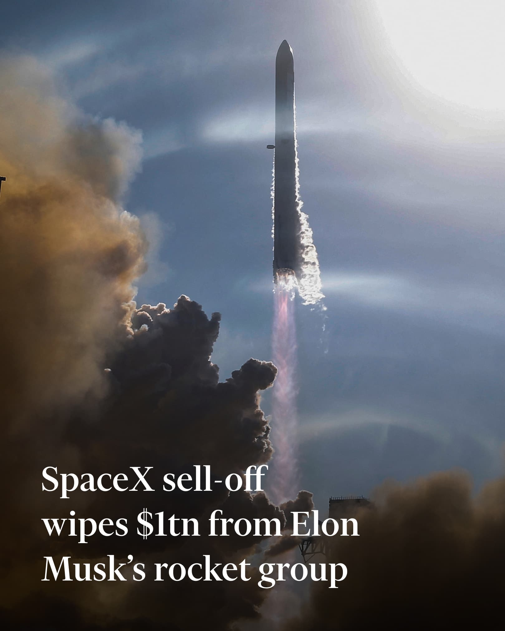 SpaceX Shares Sink Below IPO Price as Market Value Slides