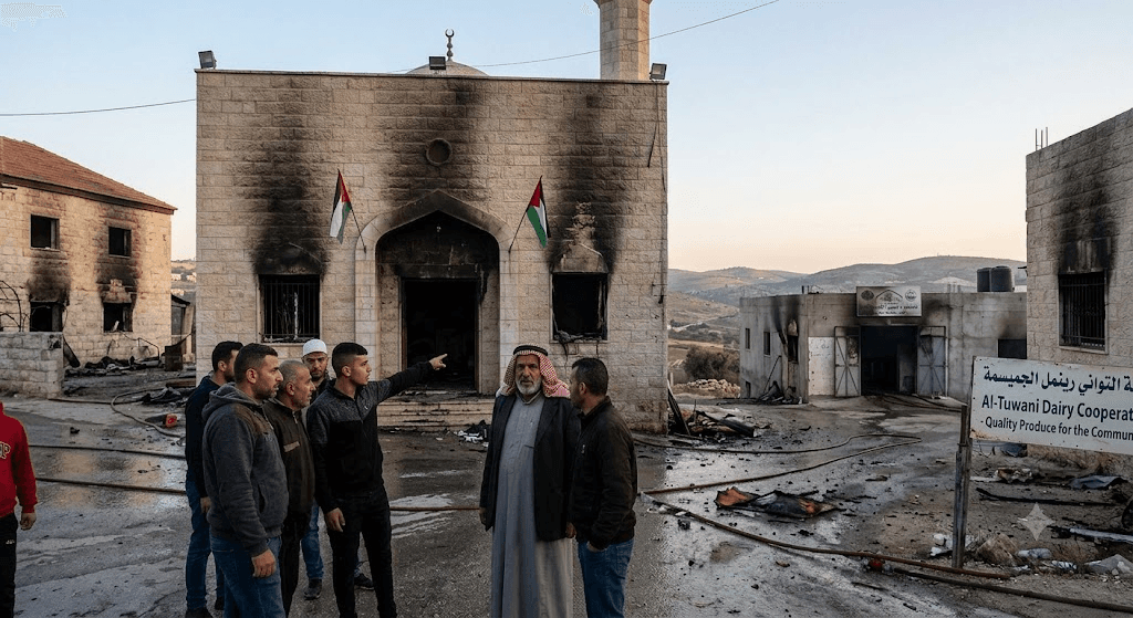 Overnight Terror: Israeli Settlers Burn Mosque, Homes, and Factory in West Bank Raid