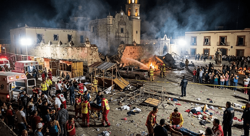 Tragedy at Festival: Church Fireworks Explosion Kills 10 and Injures 60 in Central Mexico
