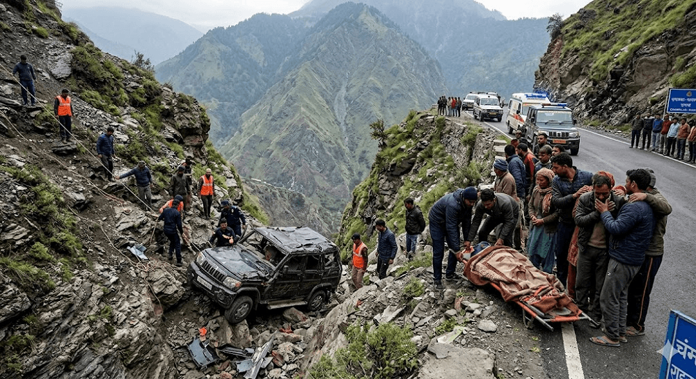 Himachal Pradesh Tragedy: Seven Dead After SUV Plunges into Deep Gorge in Chamba