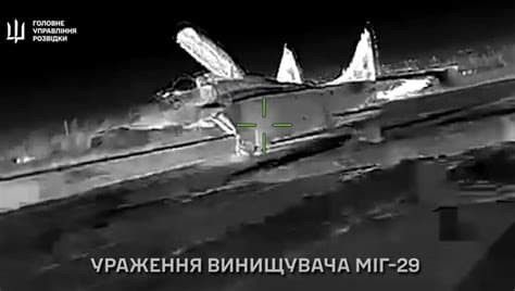 Ukraine reports destruction of Russian MiG-29 fighter jet in Crimea drone strike