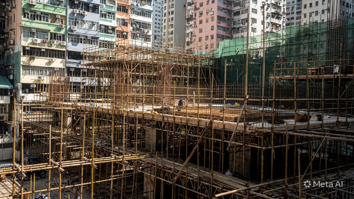 Between Scaffolding and Sky: The Heavy Cost of Progress in a Densely Packed City