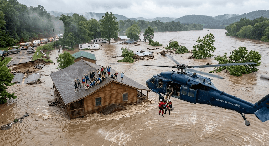 Black River Overwhelmed: 12 Inches of Rain Trigger Catastrophic Flooding in Southeast Missouri