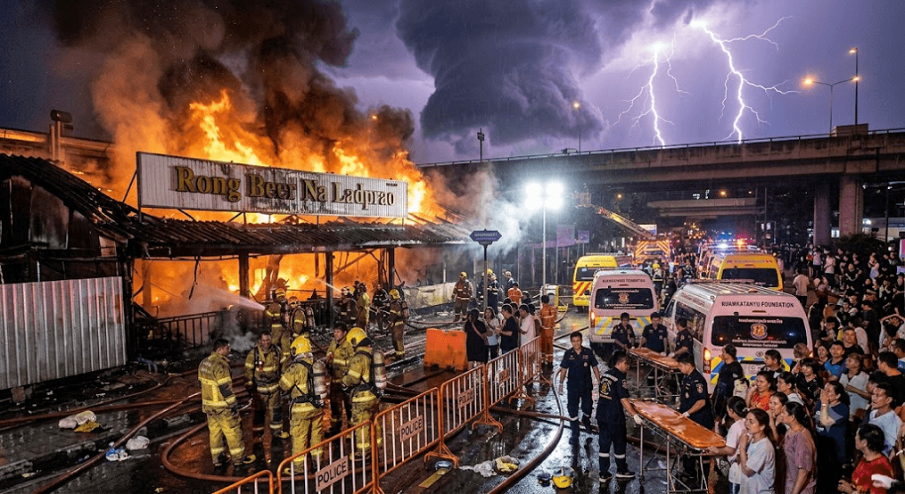 Midnight Horror in Chatuchak: At Least 30 Dead After Fire Rips Through Packed Ladpao Restaurant