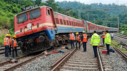 : Train Derailment in Assam: Silchar-Guwahati Express Engine Off the Tracks in Dima Hasao