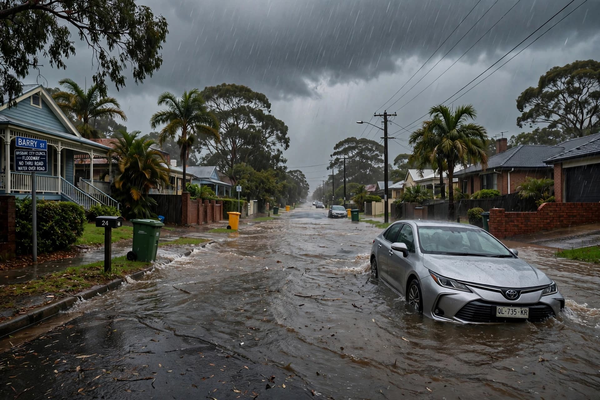 What does it mean when the first storm arrives with a flood warning?