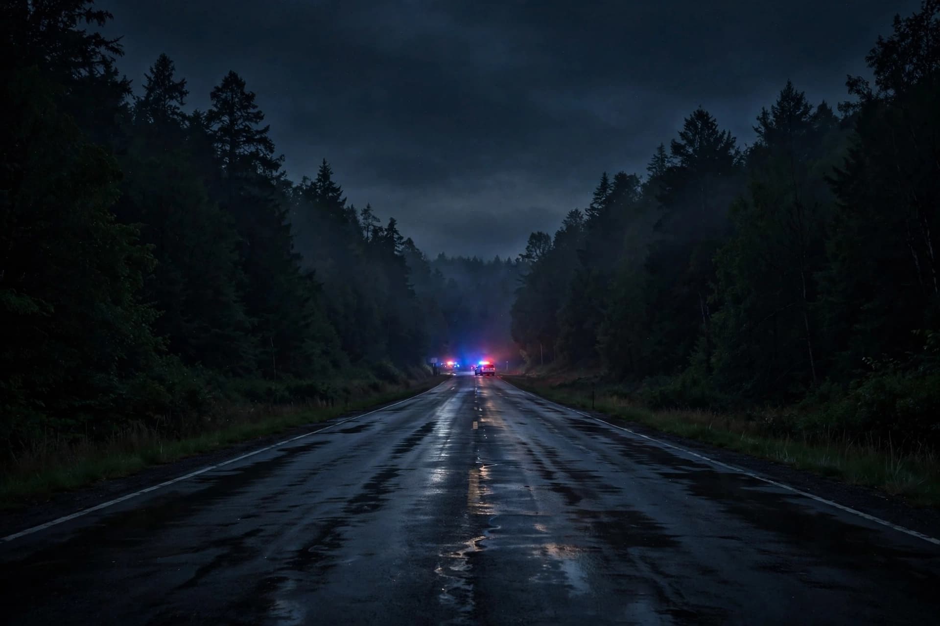 A single vehicle, a wooded stretch, and an investigation that will offer only answers. 