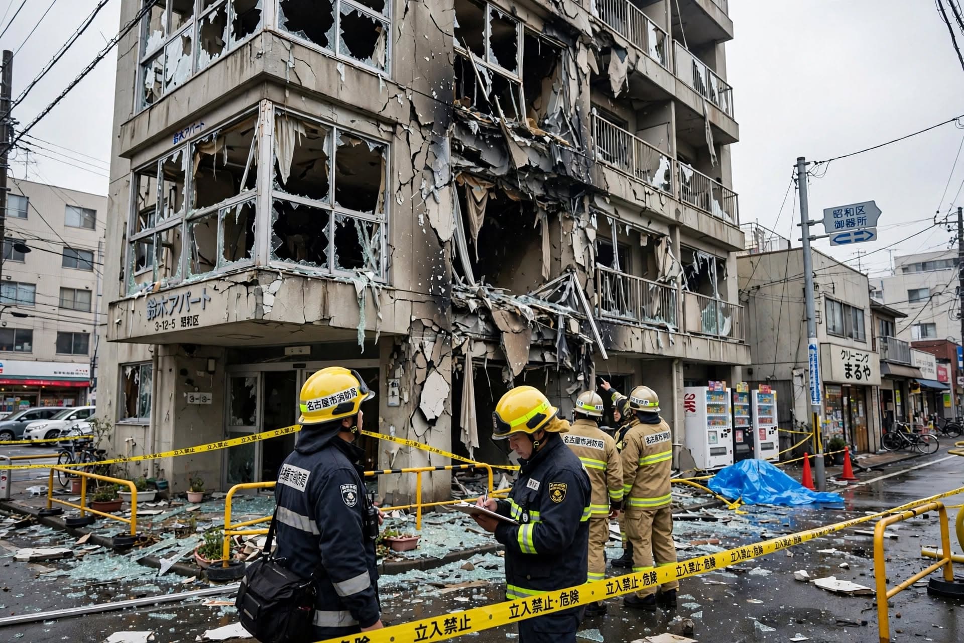 Four Hospitalized After Gas Explosion Rips Through Nagoya Housing Complex, Authorities Probe Leak Source