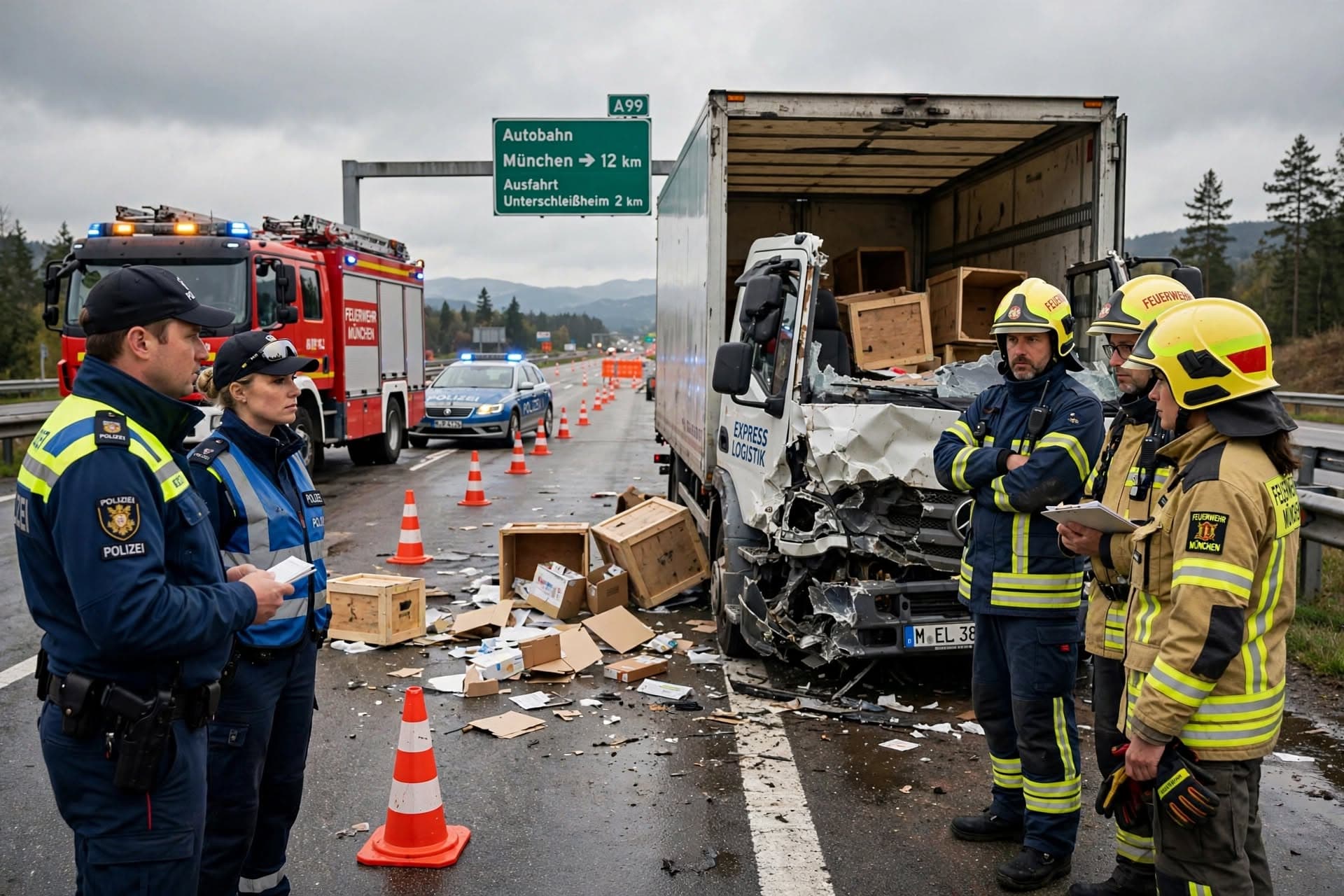 Fatal Collision on Autobahn Near Munich: Cargo Truck Crash Kills Driver, Blocks Major Freight Corridor