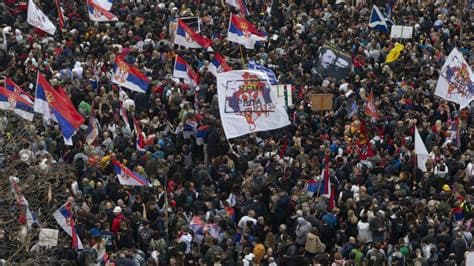 Tens of Thousands Rally in Serbia Against Authoritarian President Vucic