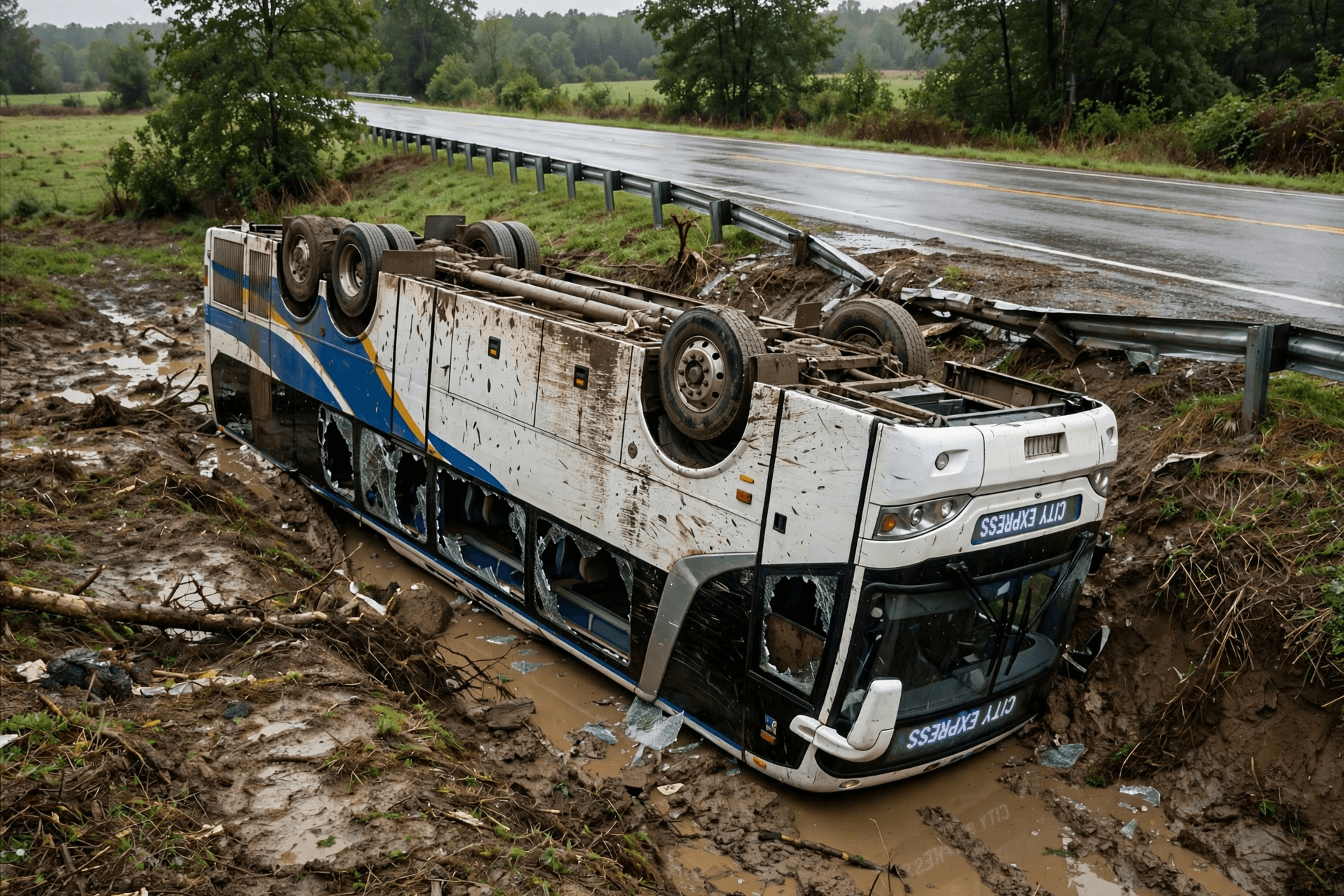 Highway Tragedy in Brazil: Six Dead and Dozens Injured Following Fatal Bus Crash Today
