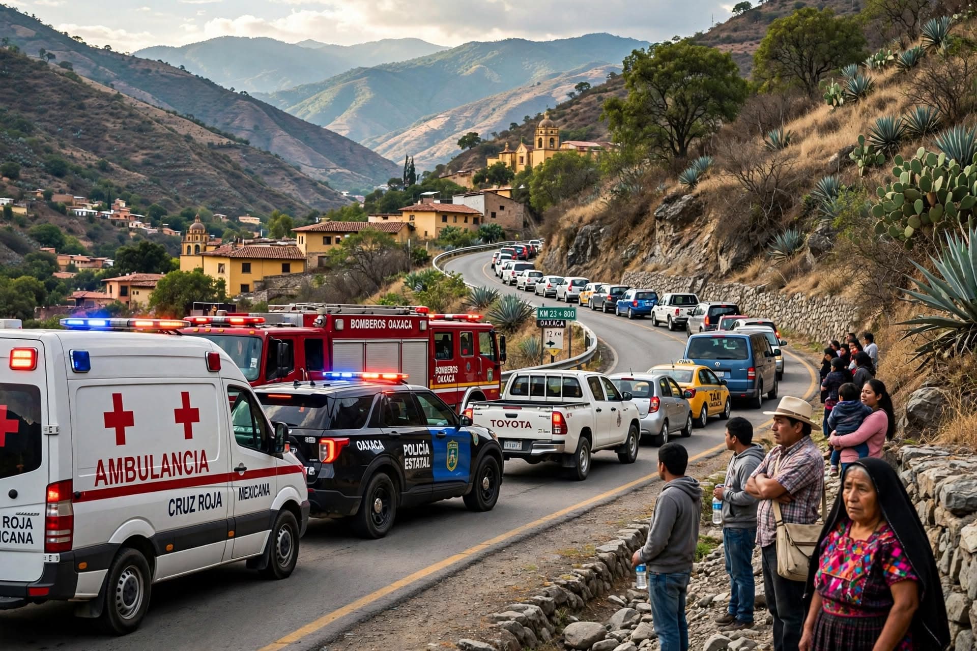 Tourist Van Rollover on Oaxaca Highway: Four Dead, Several Injured as Vehicle Loses Control