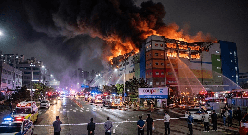 Inferno at Coupang: Massive South Korea Warehouse Fire Rages for Over 52 Hours
