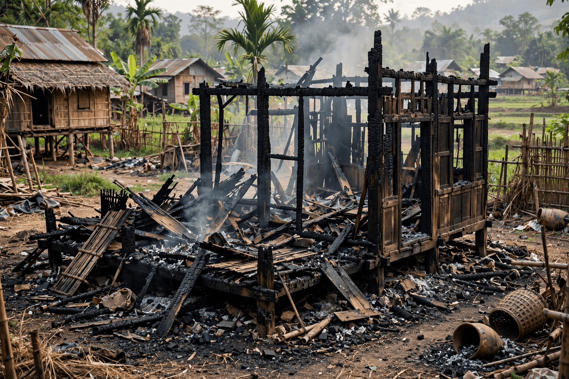 Magway Fire Tragedy: Four Dead Including Children After Home Blaze In Rural Myanmar Today