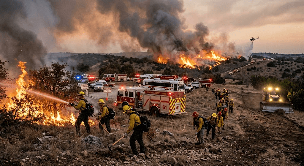 North Texas Firefighters Deploy: Lewisville Crew Joins Regional Strike Team to Tackle Blazing Ross Fire