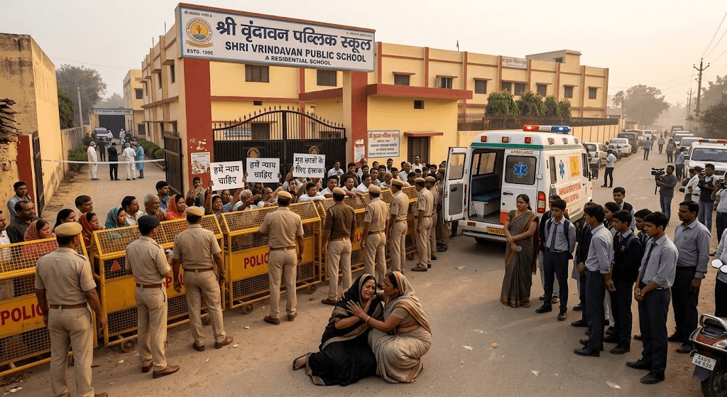 Tragedy in Vrindavan: 4 Students Dead, 1 Critical After Entering School Water Tank