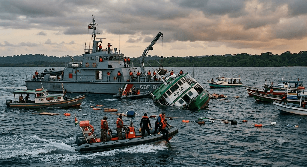 Guyana Ferry Disaster: 27 Confirmed Dead, 83 Missing in Brazen Ocean Capsize