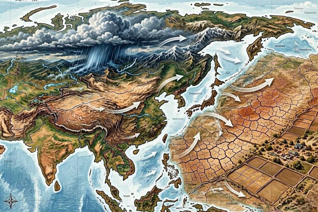 The Ripple Effect: How Central Asian Rains Cause Southeast Asian Drought