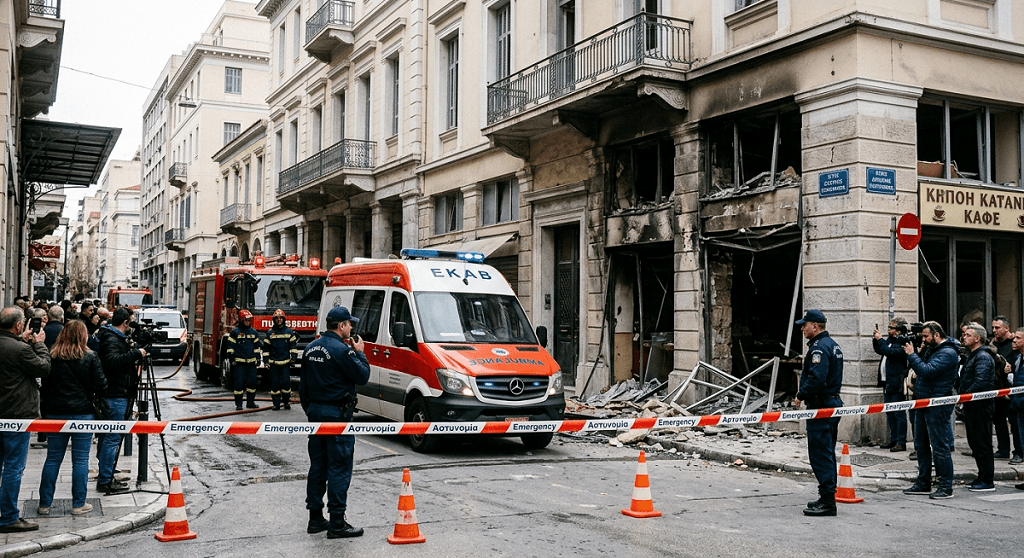 Blast in Athens: Explosion Shakes Greek Capital, Leaving 4 Injured