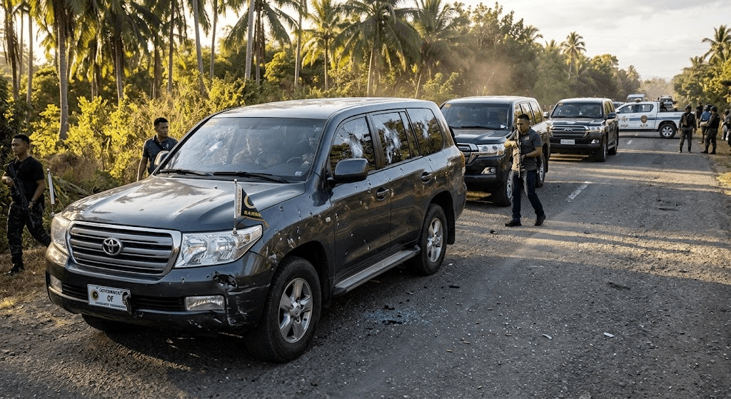 Targeted Attack: Chief Minister Macacua Narrowly Escapes Convoy Ambush in Datu Odin Sinsuat