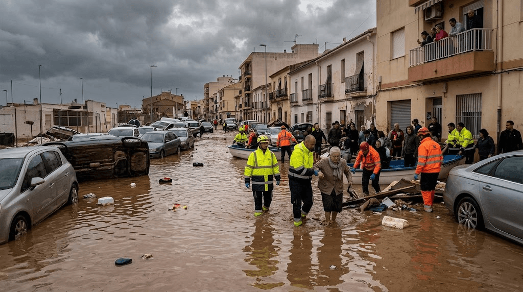 Deluge in Spain: Torrential Rain Batters Eastern Region, Leaving 4 Dead