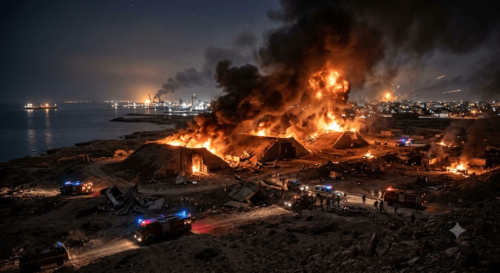Blazes Near Bushehr: Three Military Bunkers Ignite Following U.S. Airstrikes in Southern Iran