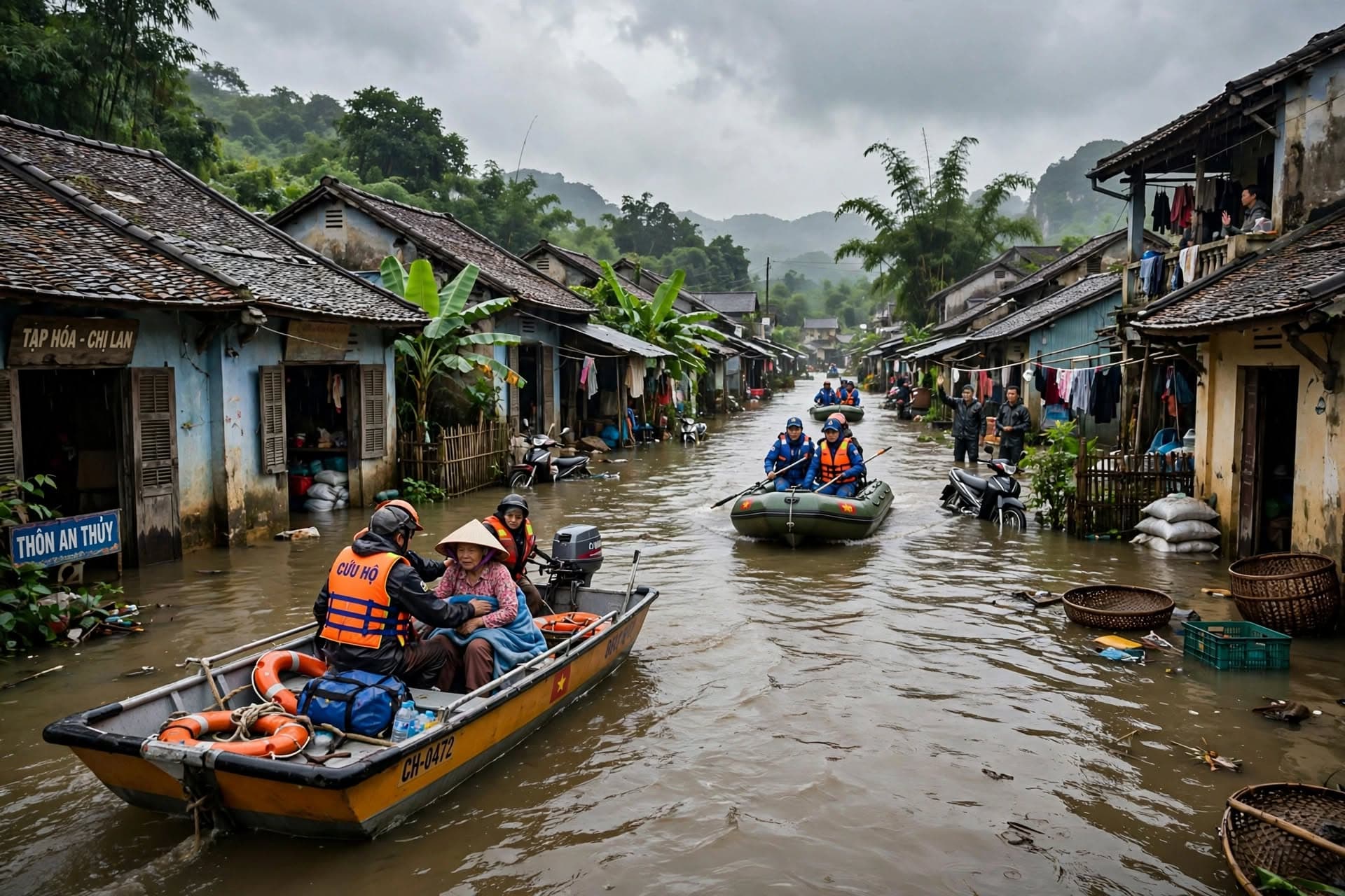 Rising Floodwaters Submerge Central Vietnamese Villages Claims Five Lives and Triggers Mass Evacuation Orders