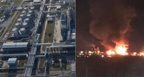 Fire Reported at Russian Oil Terminal Linked to Novoshakhtinsk Refinery After Suspected Drone Strike