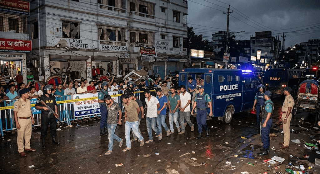 Crackdown in Dhaka: 13 Arrested Over Violent Adabor Building Attack and Land Grab Attempt