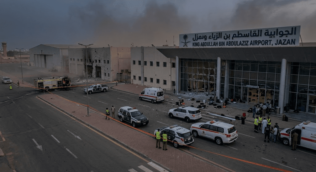 Cross-Border Assault: Saudi Regional Airports Hit in Dual Strikes, Three Injured