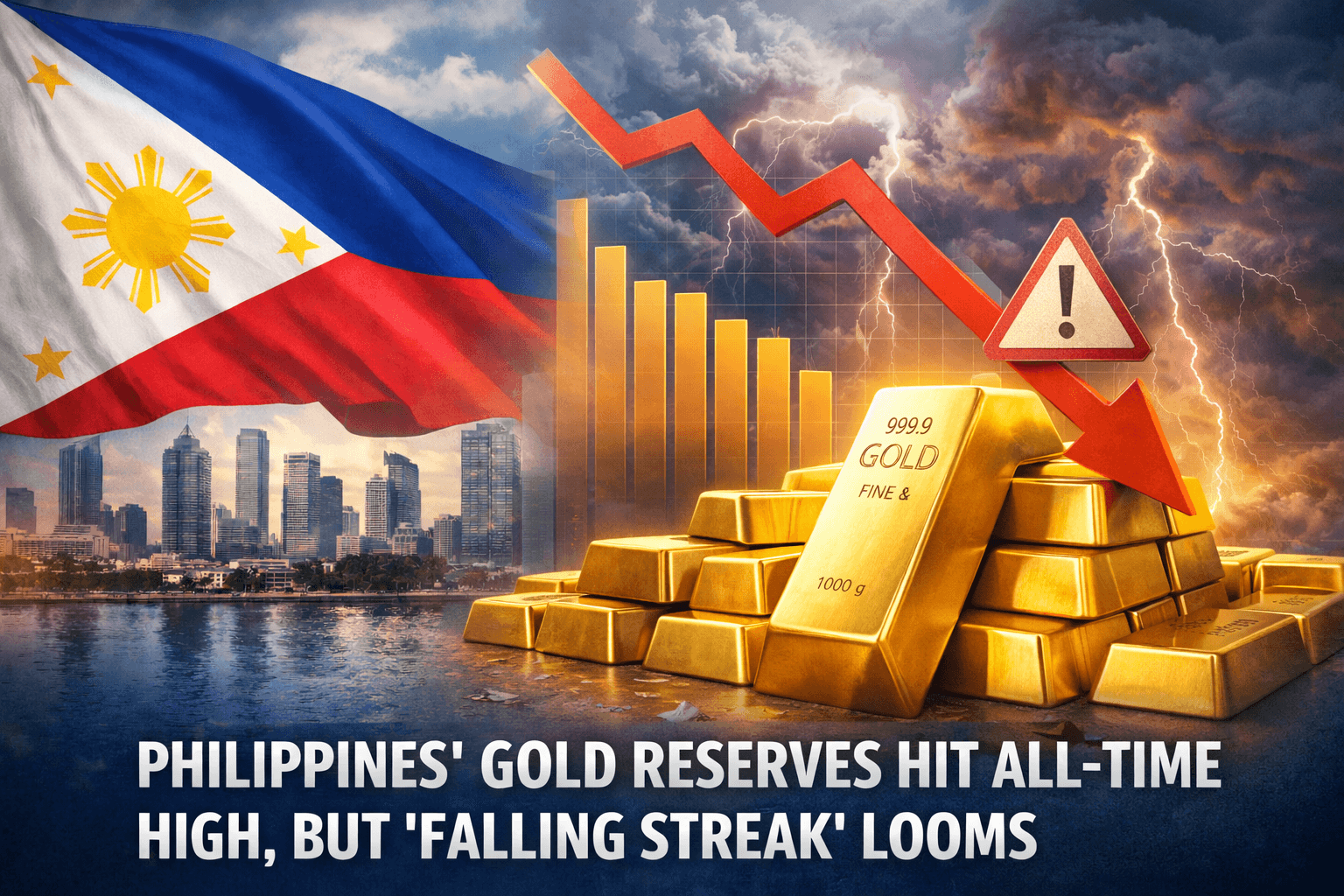 Philippines’ Gold Reserves Hit All-Time High, but ‘Falling Streak’ Looms