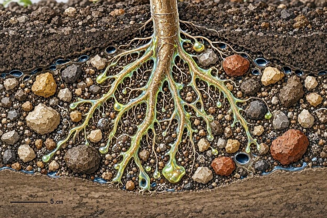How Roots Build Soil Stability Through Chemical Dialogue