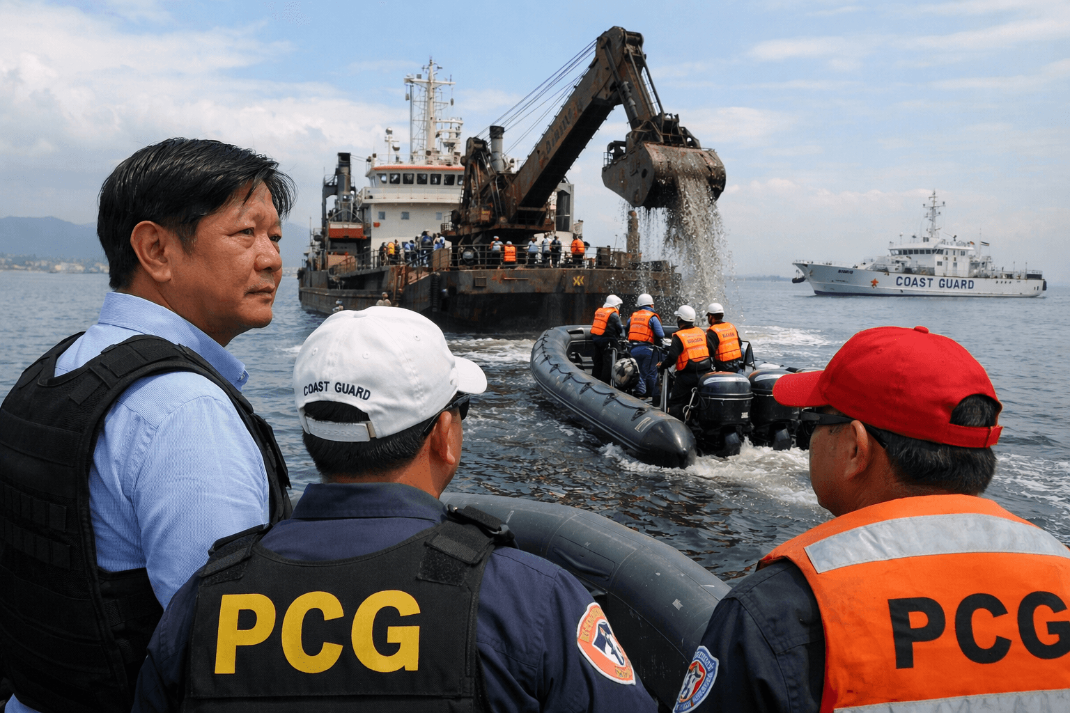 Marcos Orders PCG Inspection of All Dredgers in Manila Bay