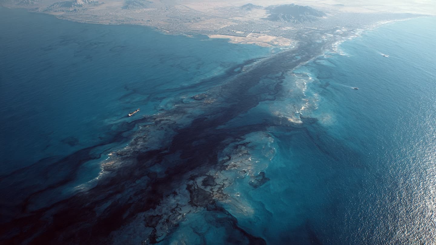 Along Iran’s Gulf Coast, Satellite Eyes Follow Darkening Waters as Oil Pollution Reaches Island Shores