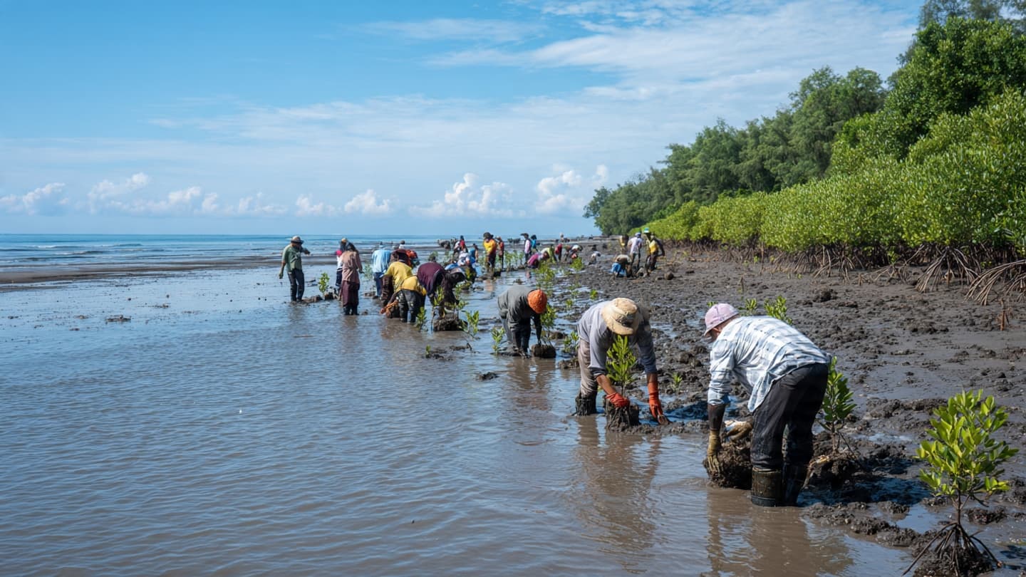 Indonesia Expands Mangrove Restoration Along Coastal Areas