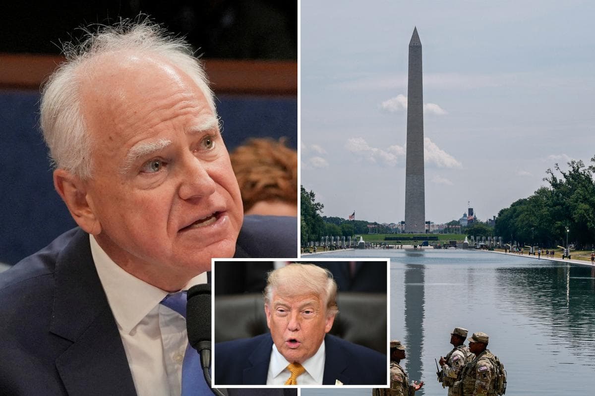 Tim Walz Criticized Over Reflecting Pool Comments