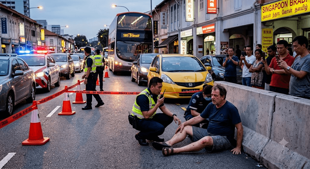 Chaos in Serangoon: Man Arrested for Public Nuisance After Blocking Traffic and Shouting at Motorists