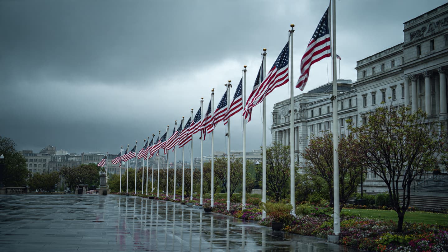 A Nation Speaks Quietly Through Flags Lowered Across All Fifty States