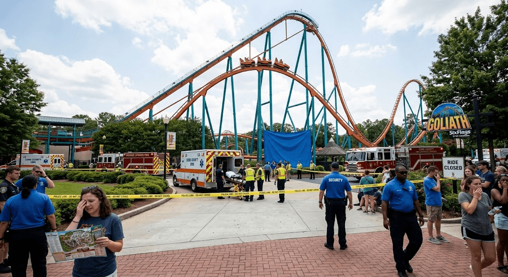 Tragedy at Six Flags Over Georgia: 1 Dead, Several Injured in Rollercoaster Incident