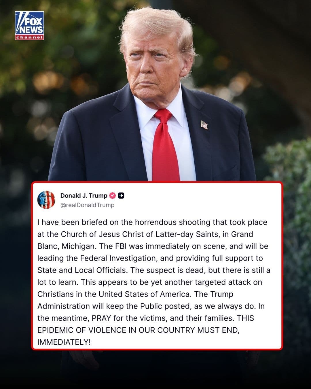 Targeted Attack on Christians? Trump Reacts to Michigan Shooting