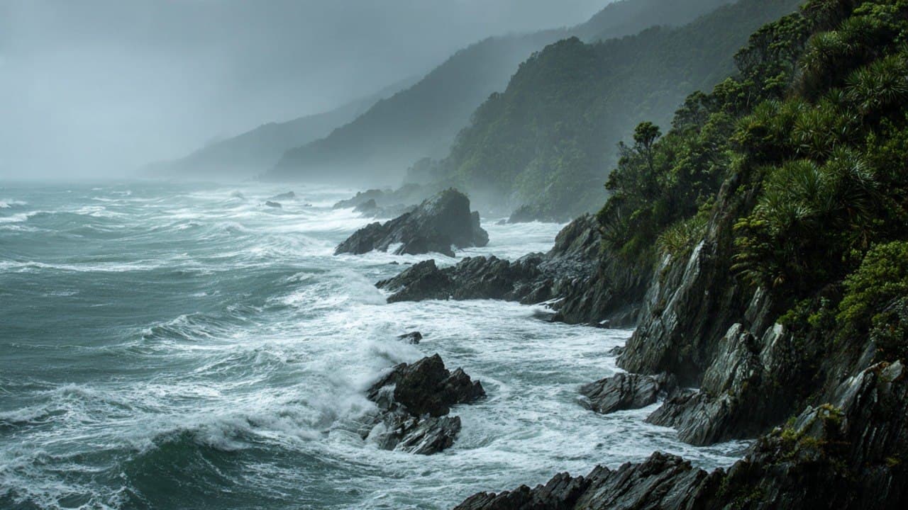 Where the Sea Meets the Saturated Shore, a Peninsula Listens to the Gales