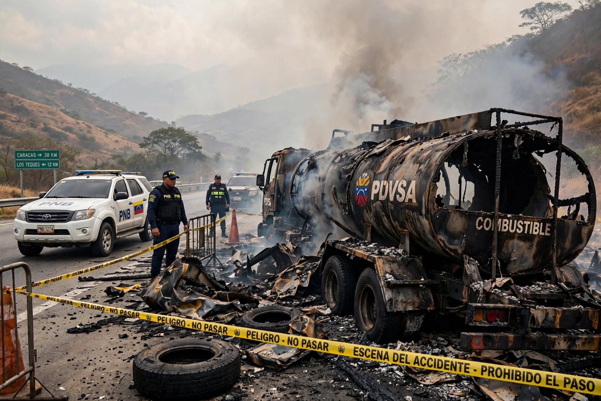 Two Dead in Venezuela Tanker Explosion: Driver and Bystander Killed as Fuel Tanker Erupts on Highway