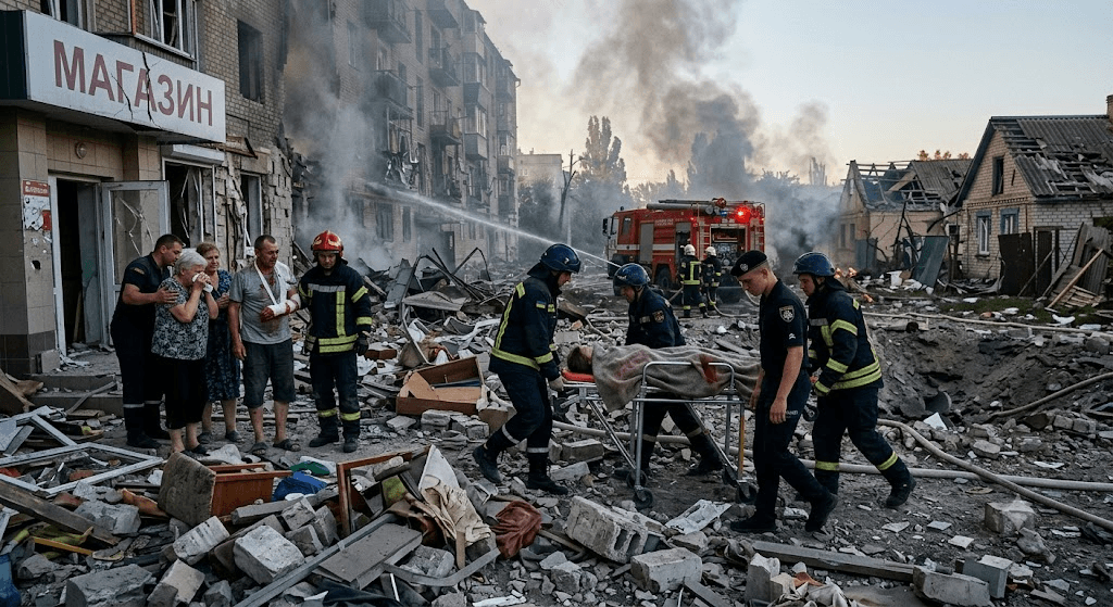 Tragedy in Kramatorsk: 4 Dead, 9 Wounded After Russian Guided Bombs Strike Eastern Ukraine