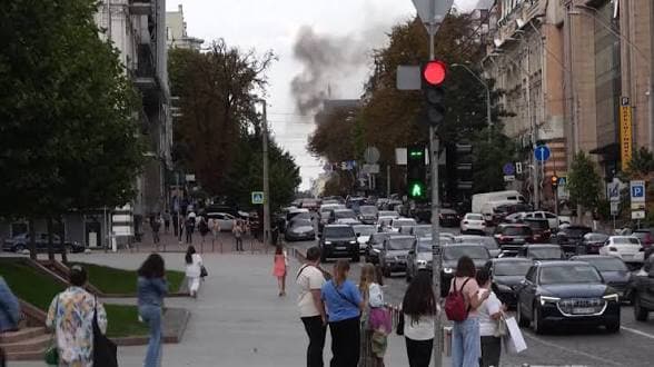 Russia Strikes Ukraine’s Security Service Headquarters in Central Kyiv