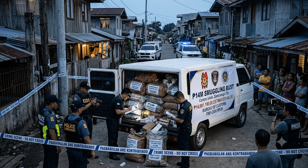 P14-Million Smuggling Bust: Contraband-Filled Delivery Van Found Abandoned in Zamboanga City