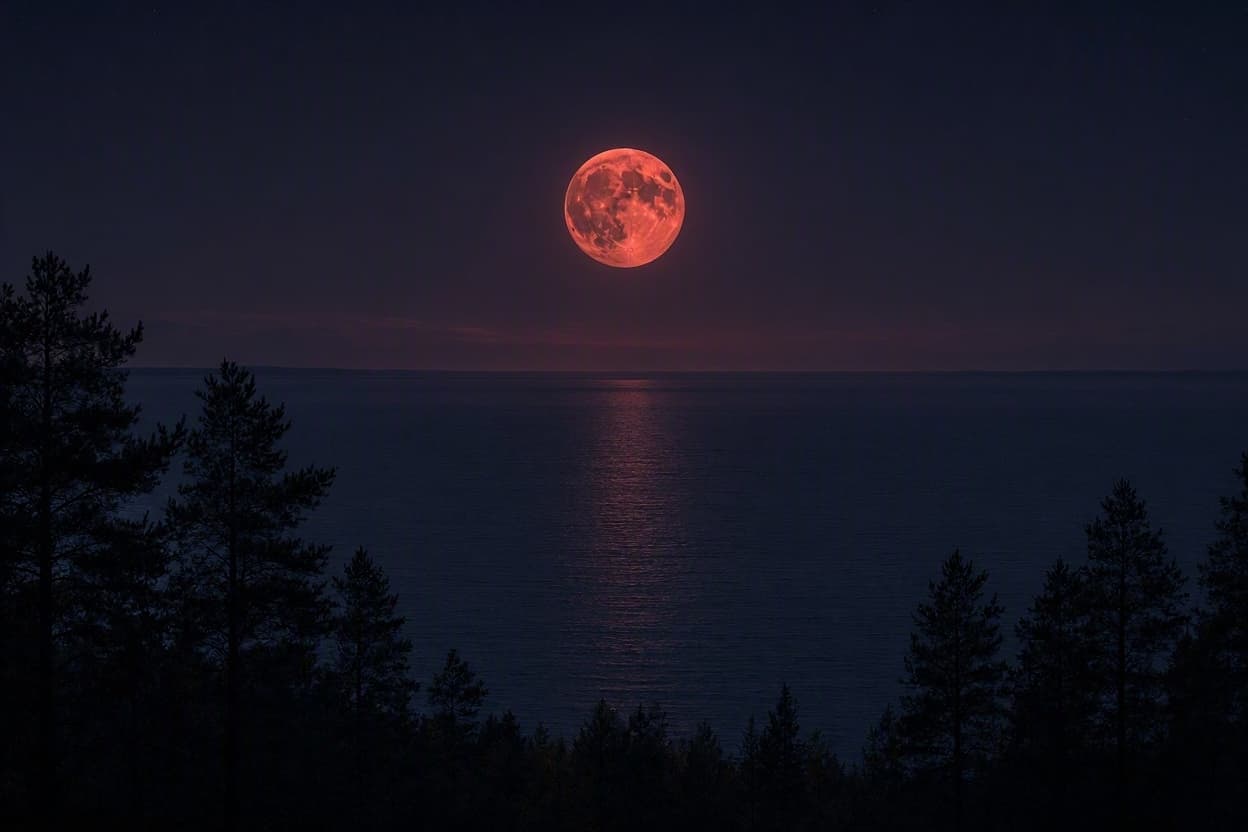 Blood Moon to Grace Lake Superior Skies in Rare Display