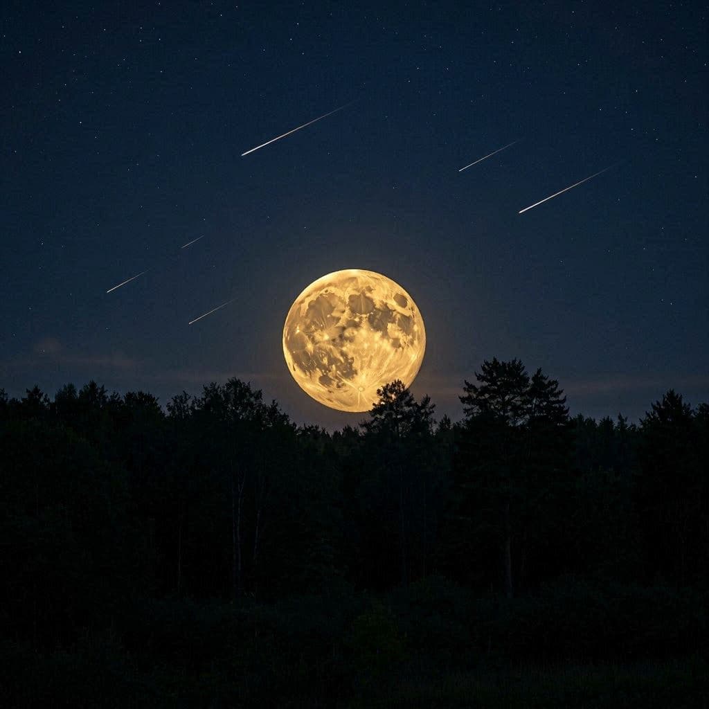 When the Buck Moon Meets the Shooting Stars