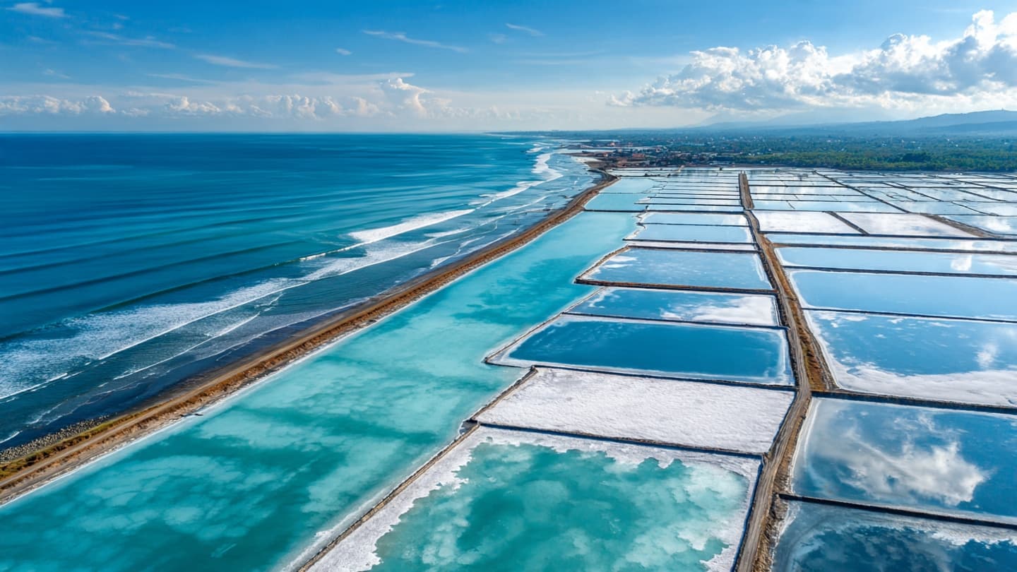 When the Clouds Retreat, Cirebon’s White Fields Expand Beneath Indonesia’s Burning Summer Sky