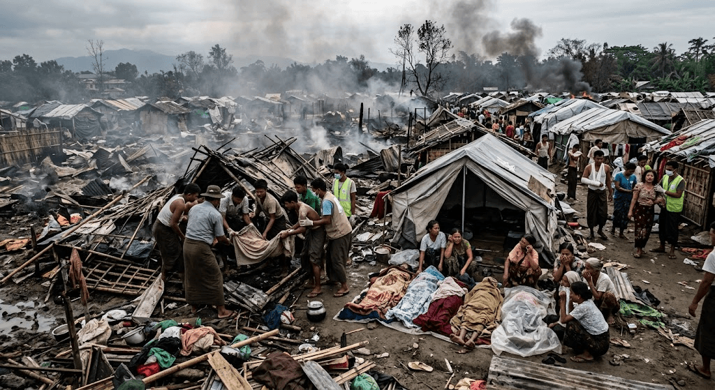 Ponnagyun Disaster: 6 Killed, 10 Wounded After Airstrike Strikes Displacement Camp