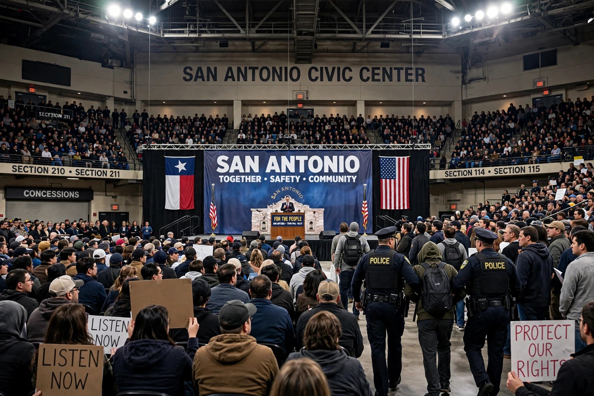 Trump Endures Protests in Texas as DNC Sues Over Adverts